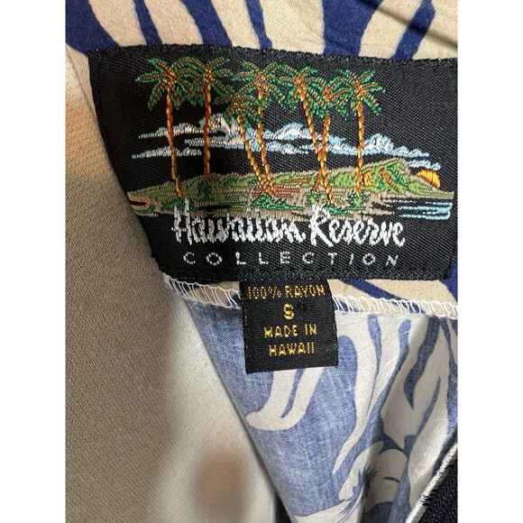 HAWAIIAN RESERVE COLLECTION Long Dress Hibiscus Floral Palm Leaves S Vintage Zip - Picture 6 of 10